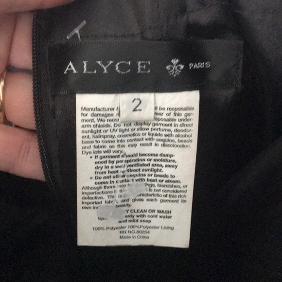 Hoco or holiday dress- black with beading - Picture 4 of 7